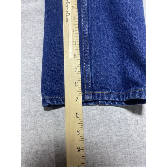 LL Bean Jeans Mens Tag 36x28 Actual 34x27 Blue Classic Fit Dark Straight - Picture 8 of 12